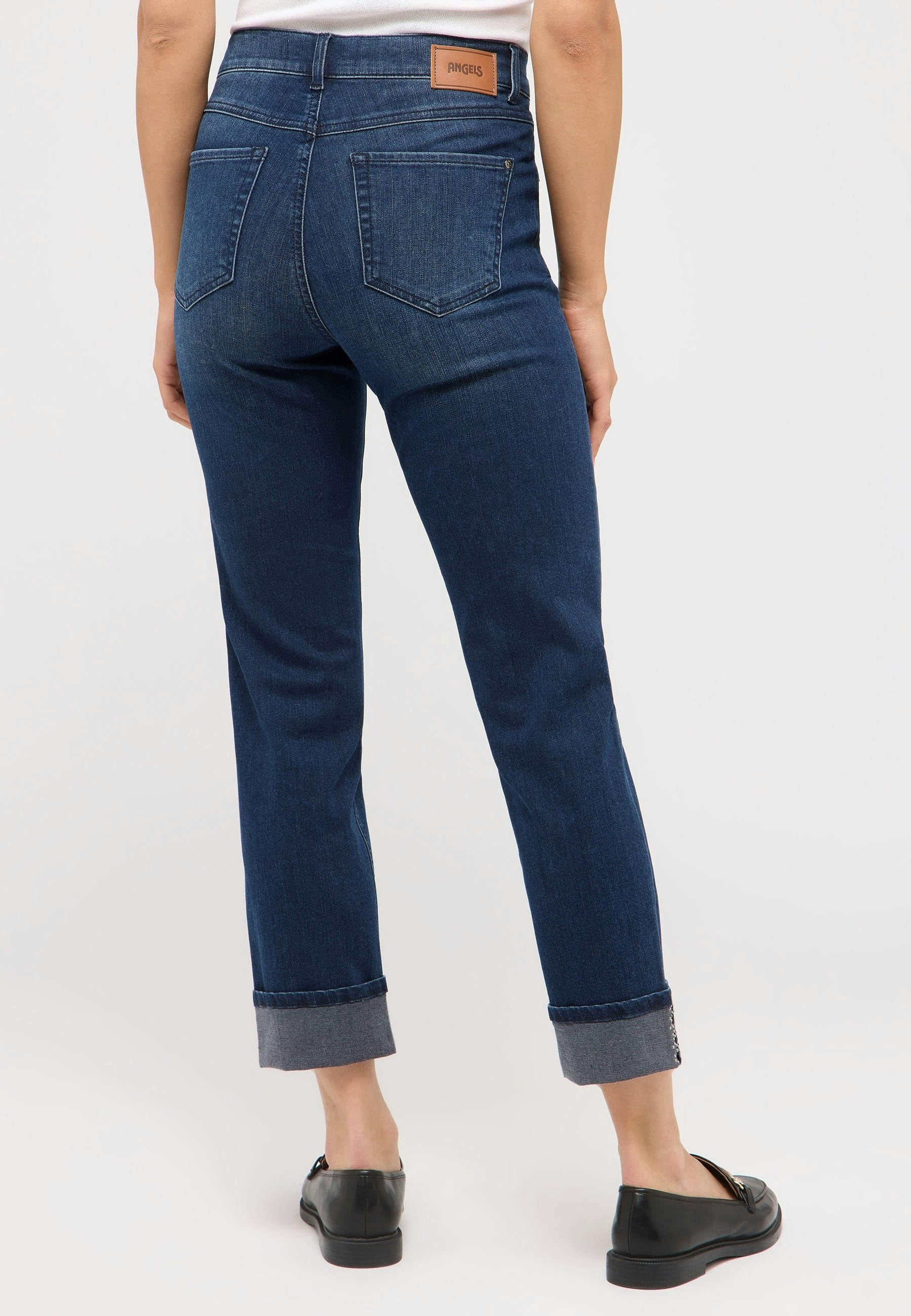 Jeans Cici Crop Glam mit Ziersteinen