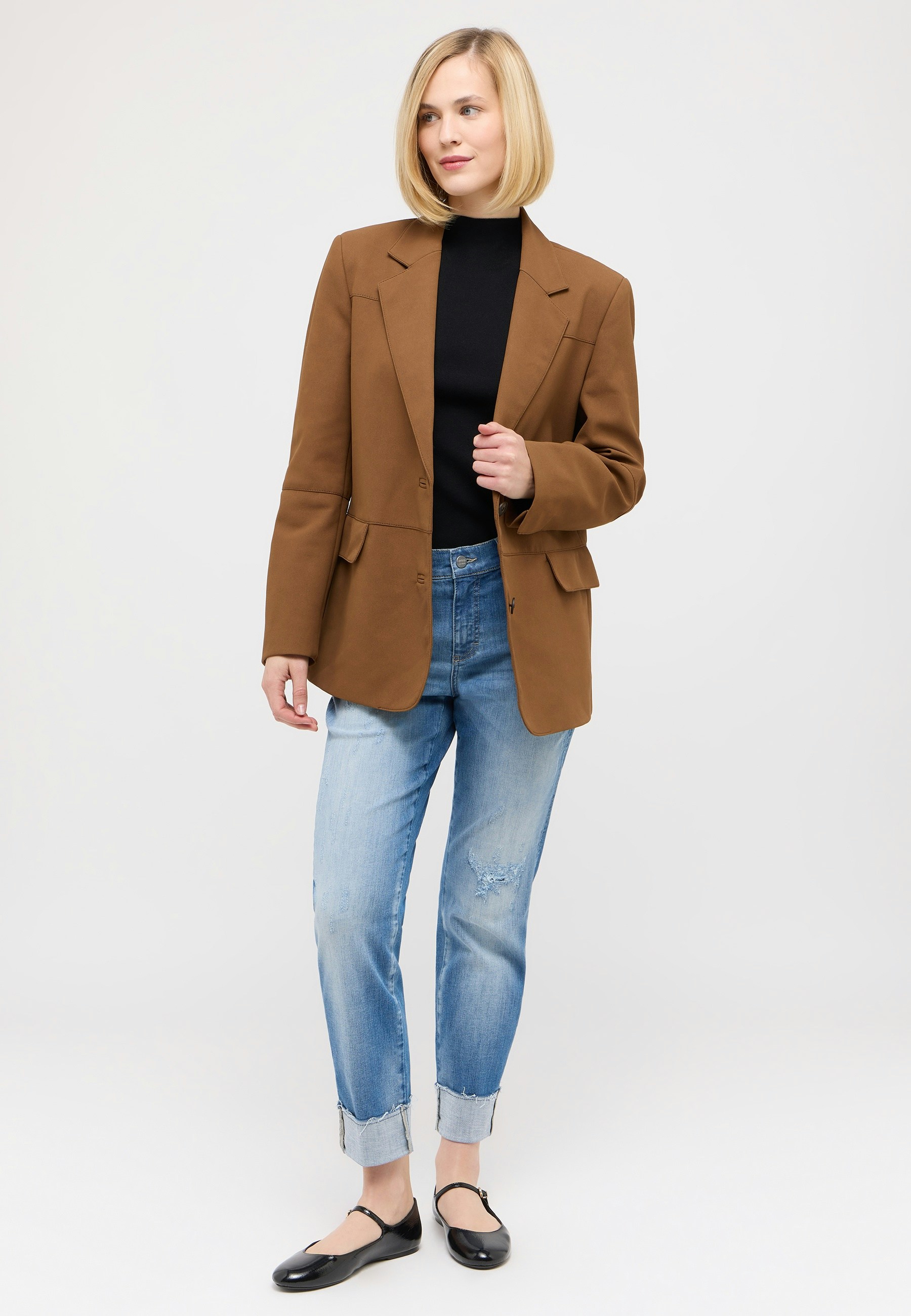 Destroyed-Jeans Darleen Crop TU Fringe