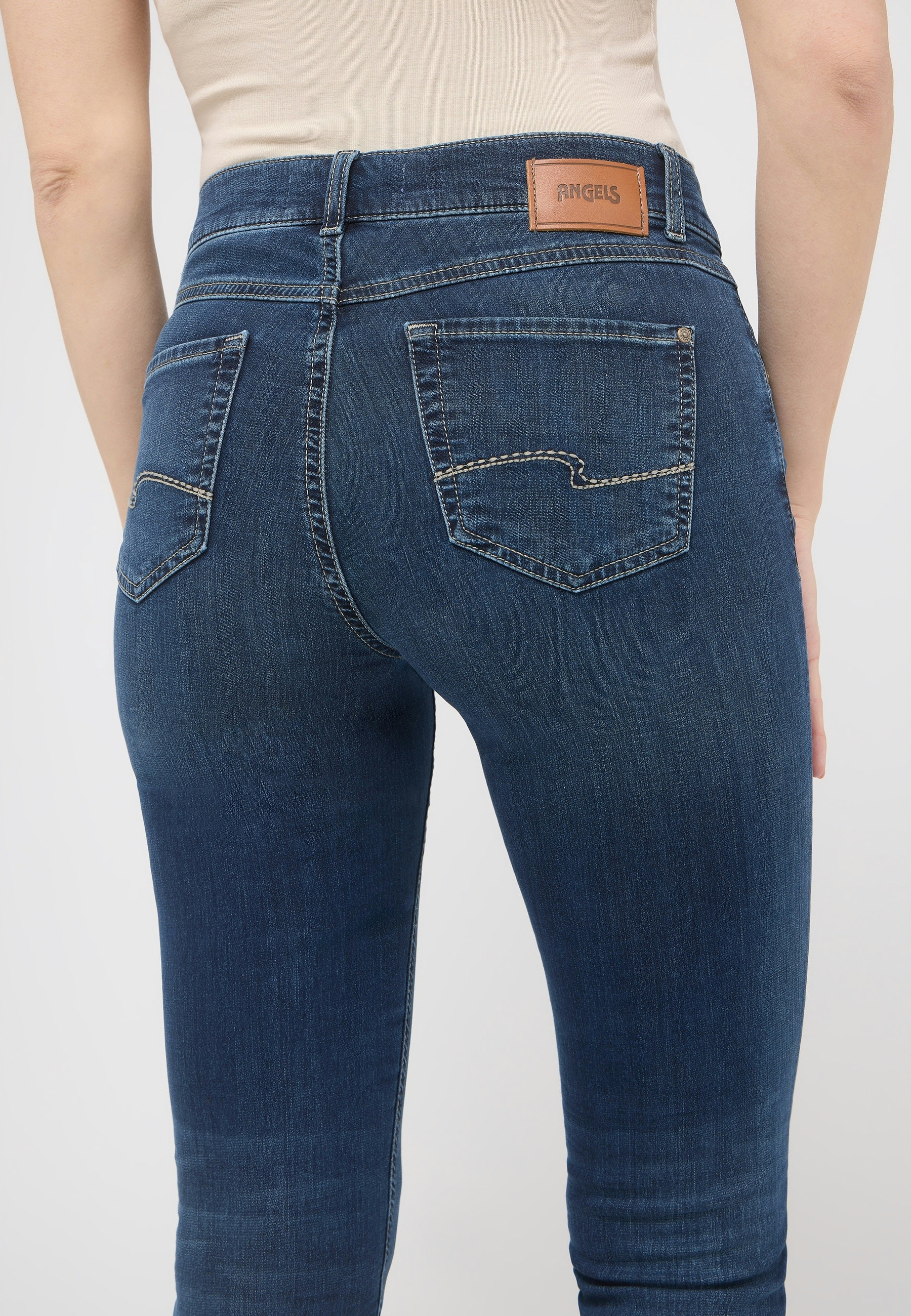 Jeans Cici mit Sweat Denim in Jerseyoptik