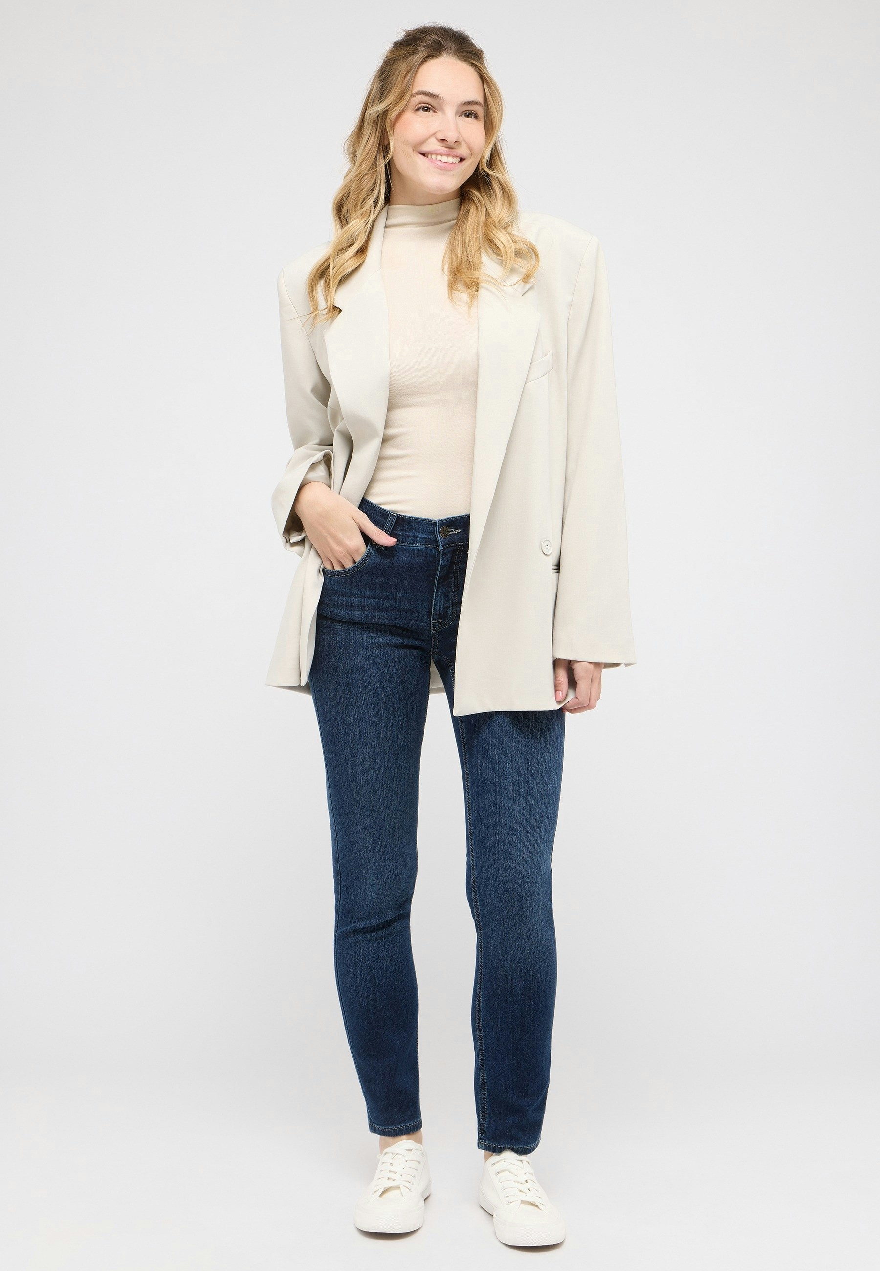 Jeans Cici mit Sweat Denim in Jerseyoptik