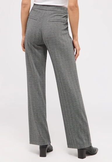 Hose Liz Easy mit Fischgrat-Muster