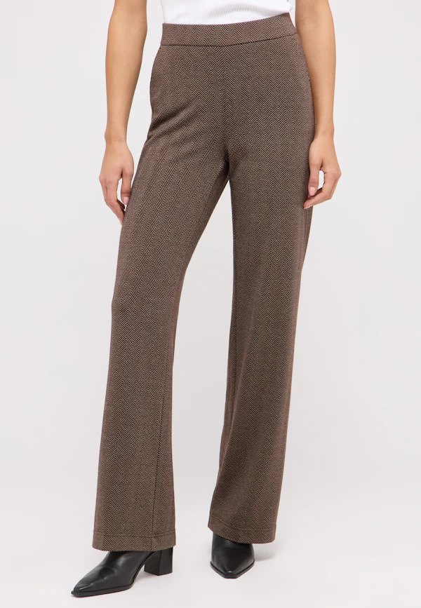 Hose Liz Easy mit Fischgrat-Muster