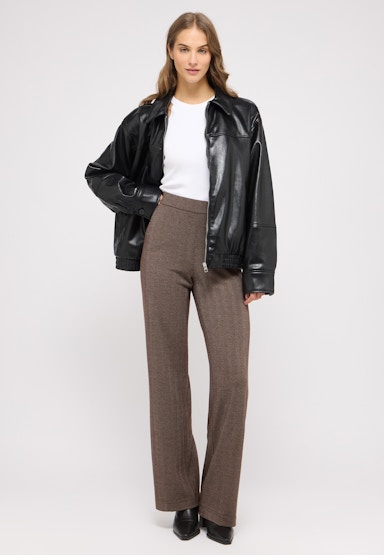 Hose Liz Easy mit Fischgrat-Muster