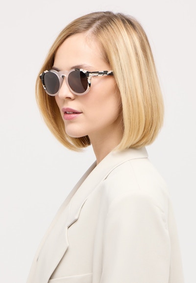 Round sunglasses with pattern