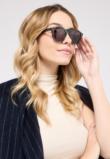 Runde Sonnenbrille mit Muster