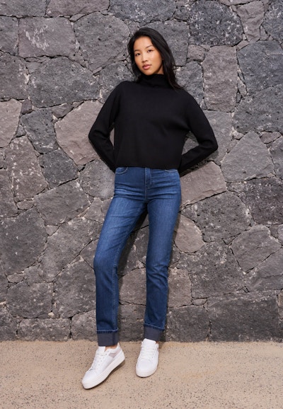 Jeans Cici Crop Glam mit Ziersteinen