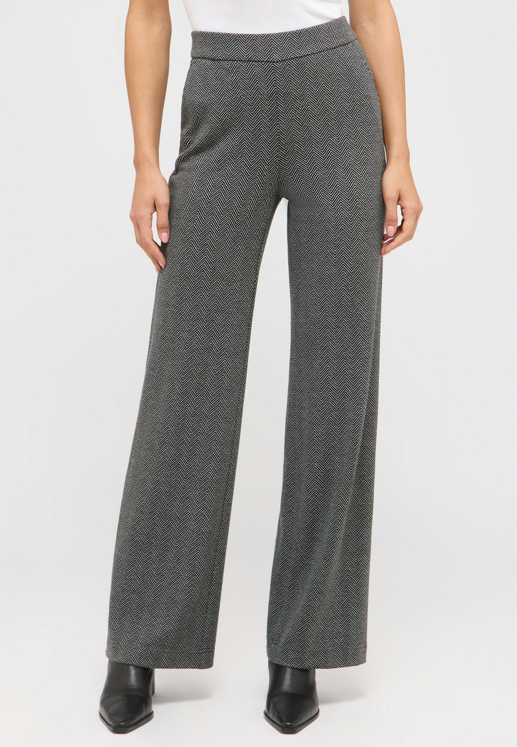 Hose Liz Easy mit Fischgrat-Muster