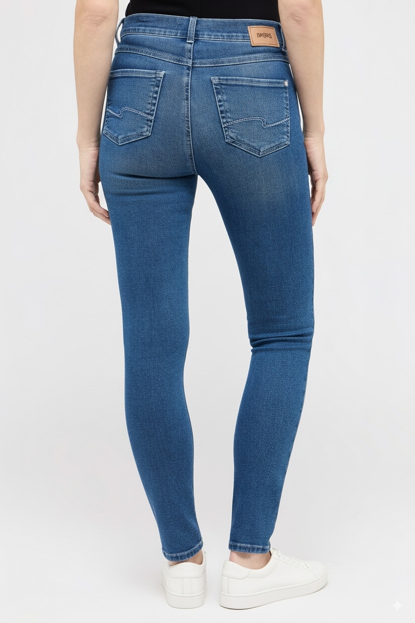 Jeans Skinny mit Used-Waschung