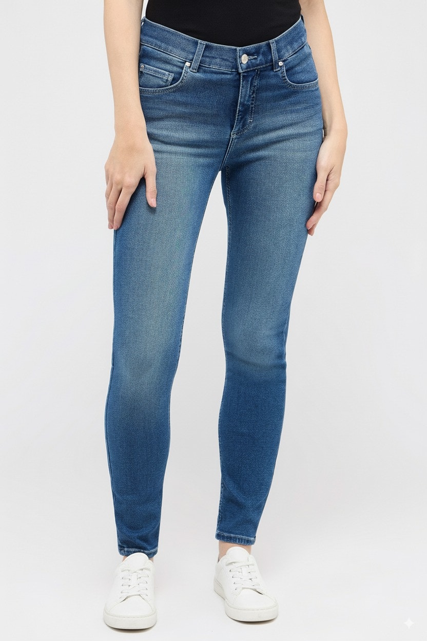Jeans Skinny mit Used-Waschung