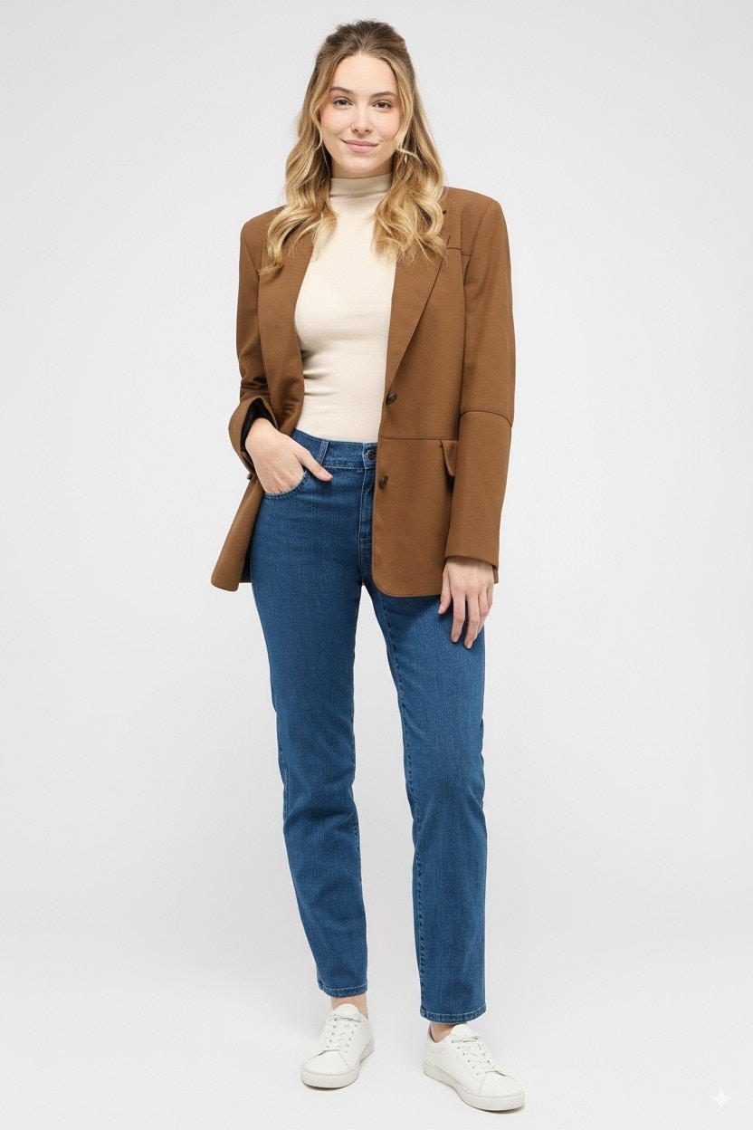 Jeans Dolly with sporty denim