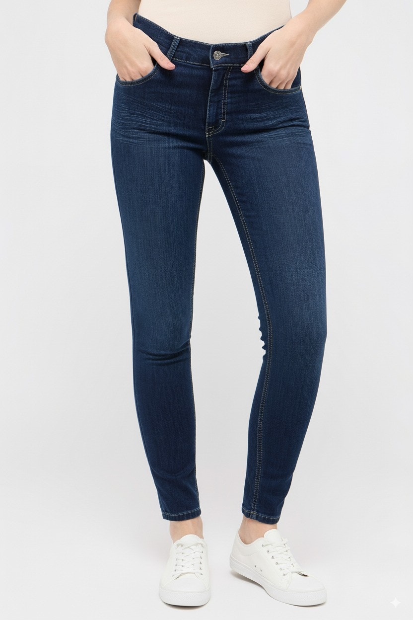 Jeans Skinny aus Sweat Denim