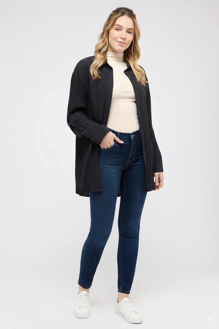 Jeans Skinny aus Sweat Denim