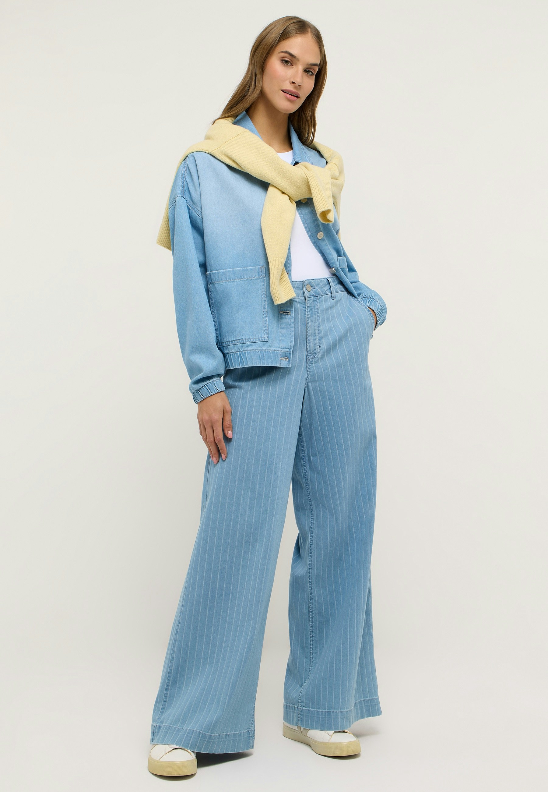 Liva chic with pinstripes