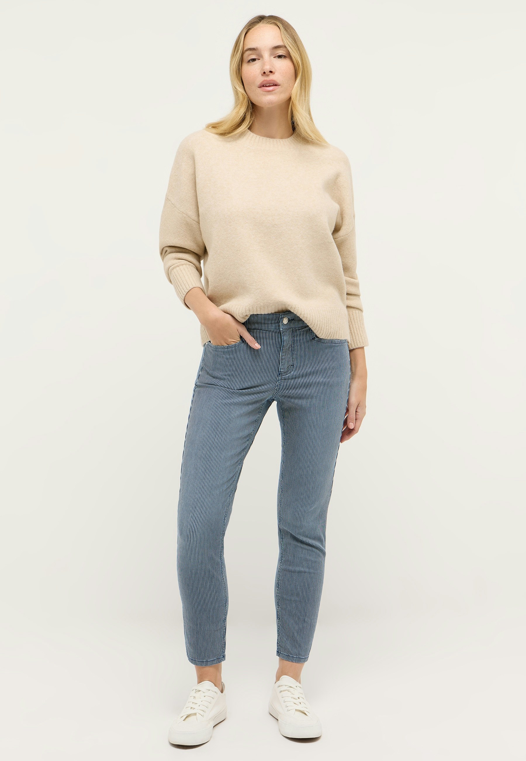 Ornella Sporty Jeans with Stripes