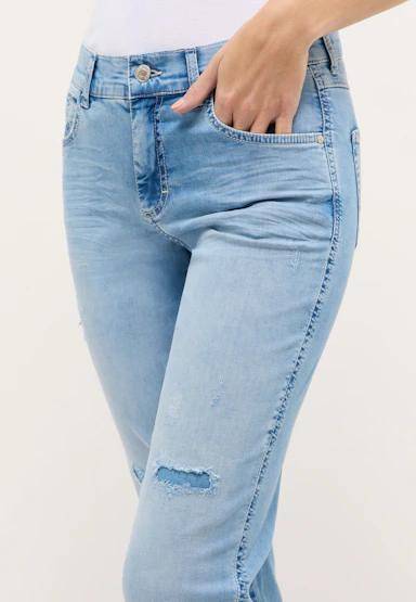 Straight Jeans Darleen Crop TU Fringe