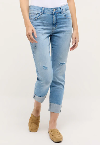 Straight Jeans Darleen Crop TU Fringe