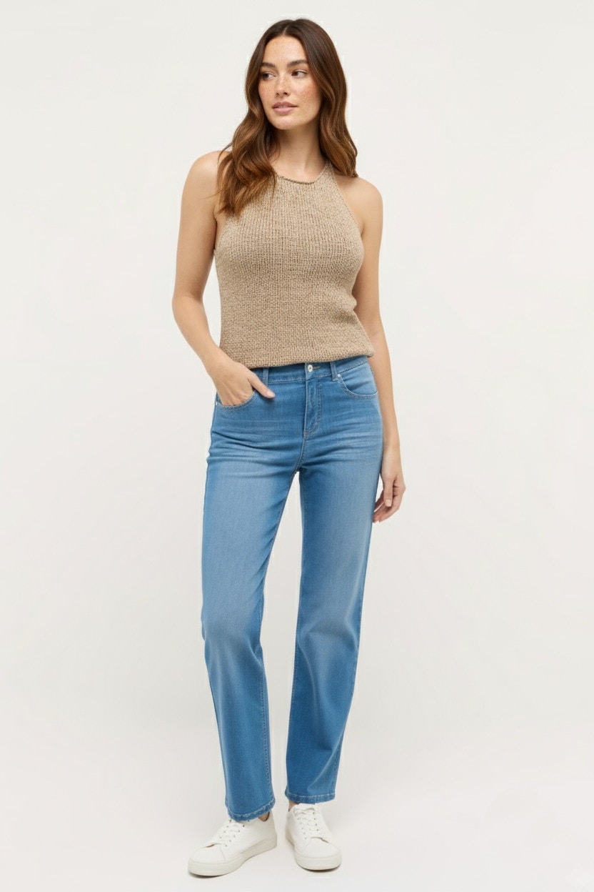 Jeans Lara mit weitem Bein