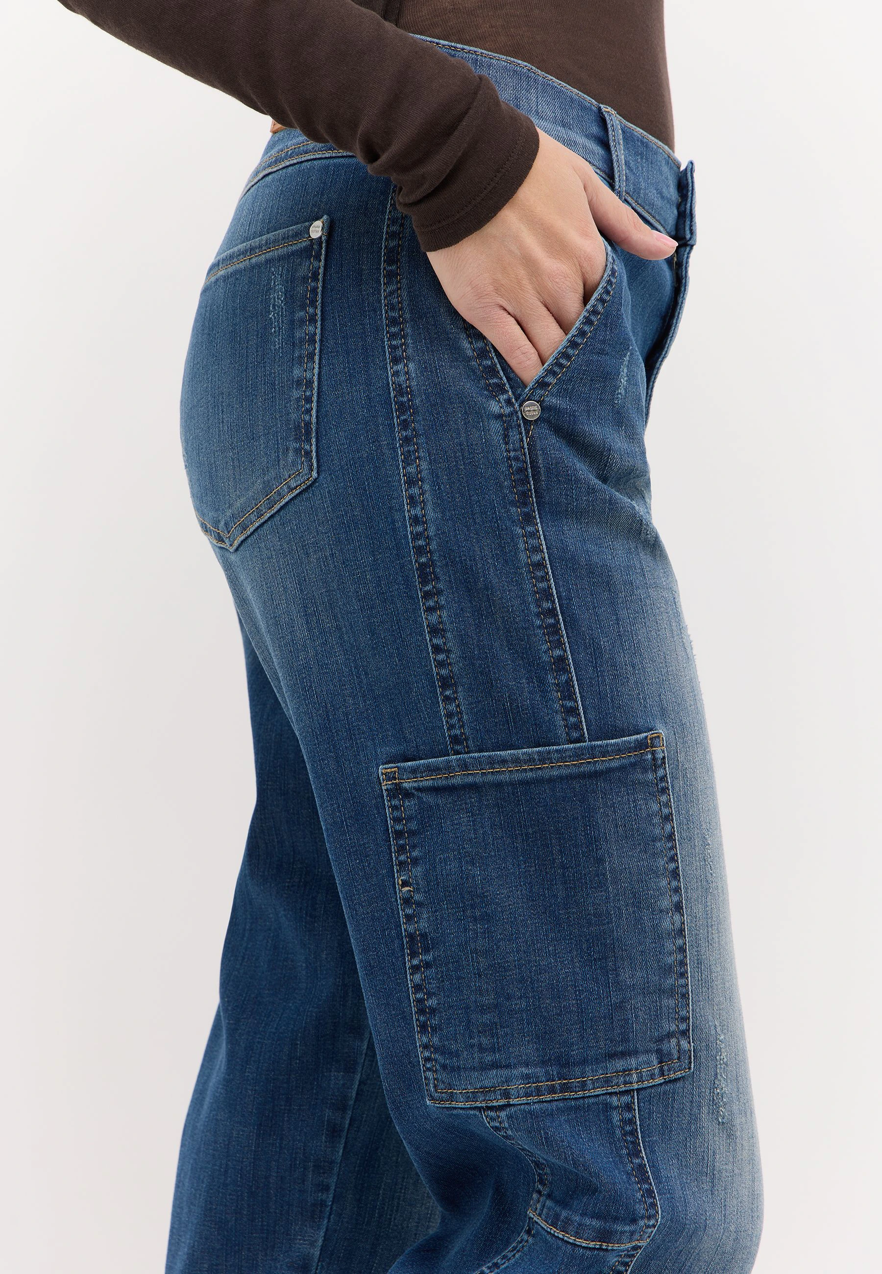 Barrel-Jeans Evy Cargo