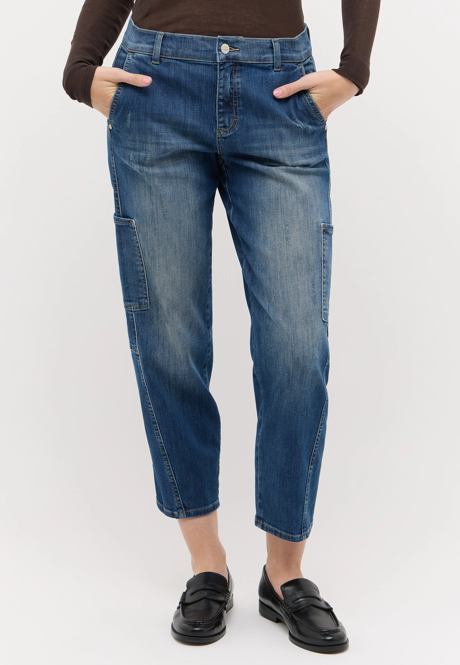 Barrel-Jeans Evy Cargo
