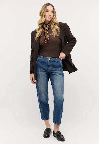 Barrel-Jeans Evy Cargo