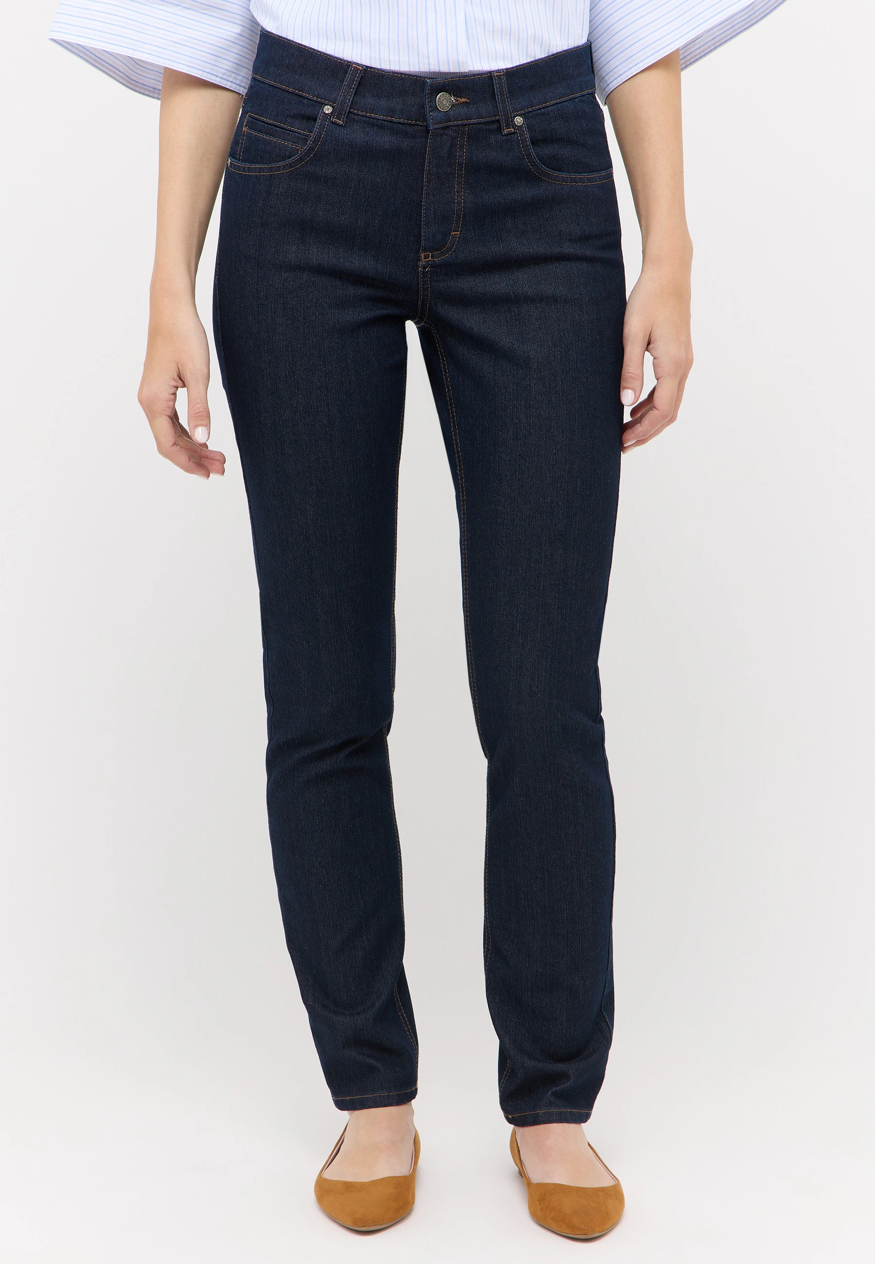 Jeans Cici mit sportivem Denim