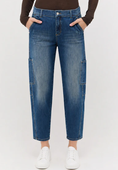 Barrel-Jeans Evy Cargo